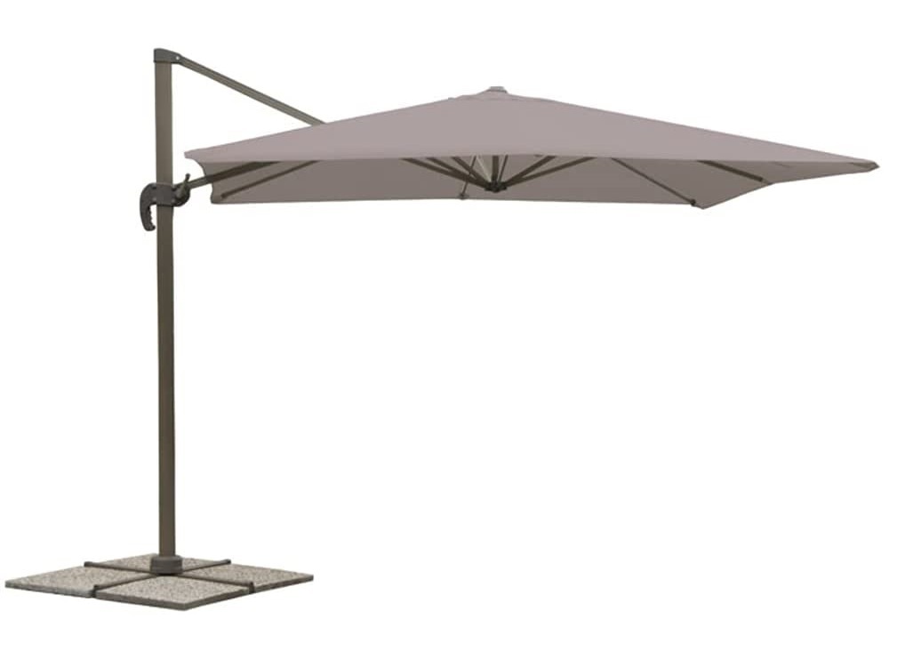 VERDELOOK Ombrellone braccio deluxe 3x3 grigio