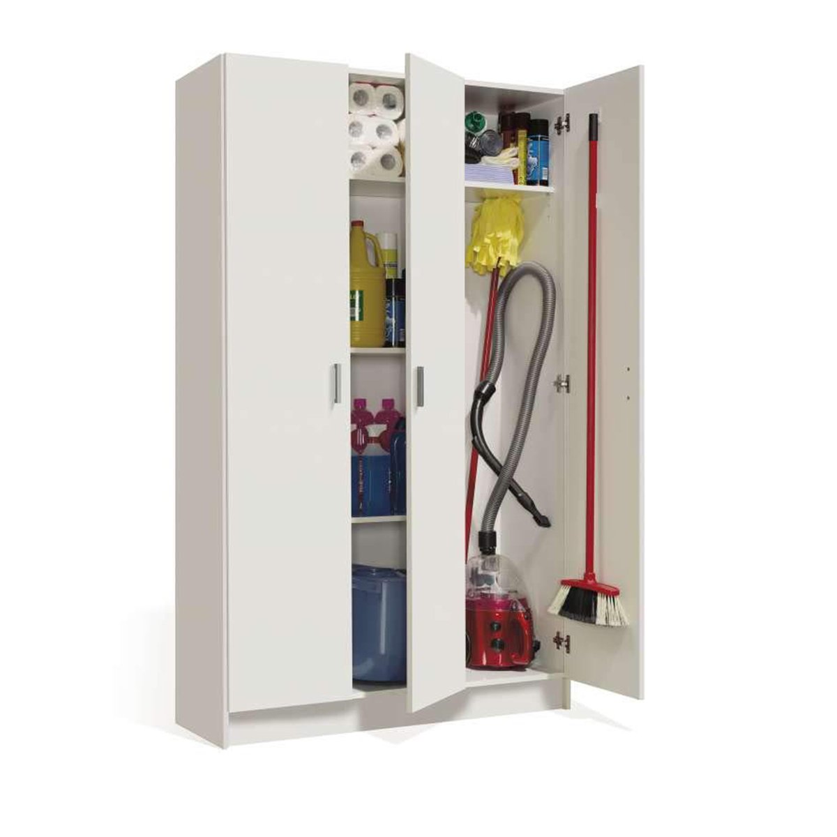 Habitdesign FOARM7143O Mobile Multiuso Tutto in Laminato, Bianco, 3