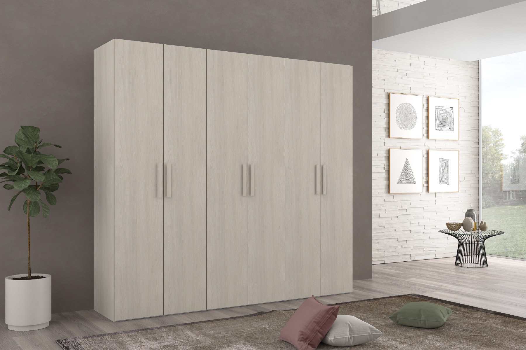 Felver Casa & Co Srl Armadio 6 Ante Battenti Olmo Mod.New Ida-image