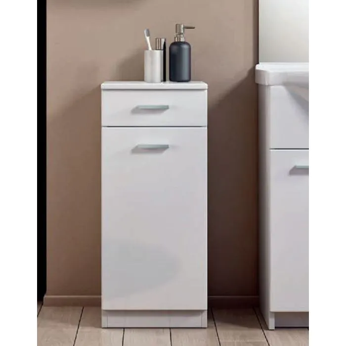 Mobiletto porta biancheria marrone in mdf e metallo | Maisons du Monde