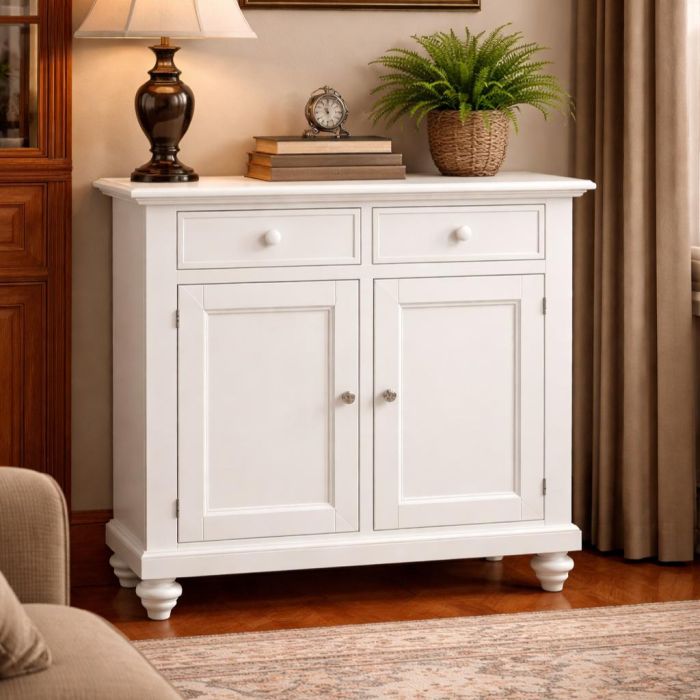 CREDENZA 2 PORTE E 2 CASSETTI ARTE POVERA BIANCA main product photo