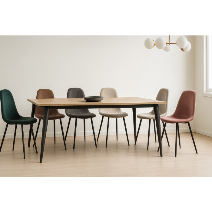 SEDIA NEW IRELIA RIVESTIMENTO IN VELLUTO main product photo