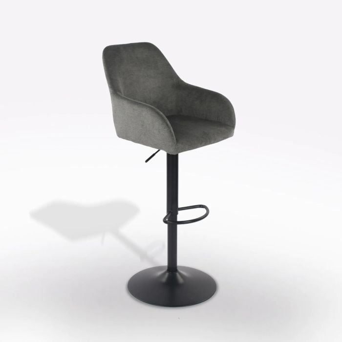 SGABELLO STRUTTURA NERO IN TESSUTO GRIGIO D6184 main product photo