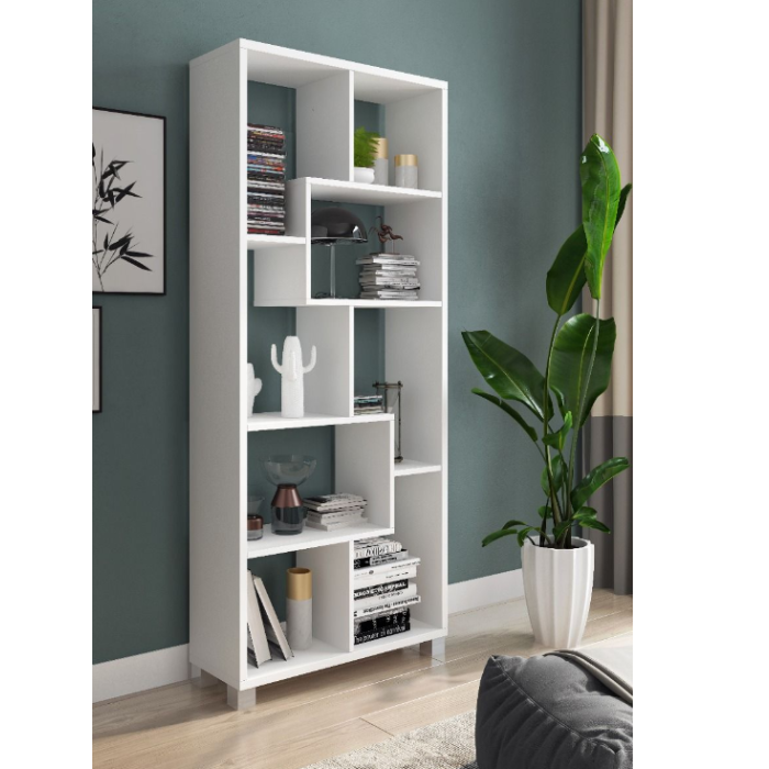 LIBRERIA ZIG ZAG BIANCO 8 VANI LIB111 main product photo