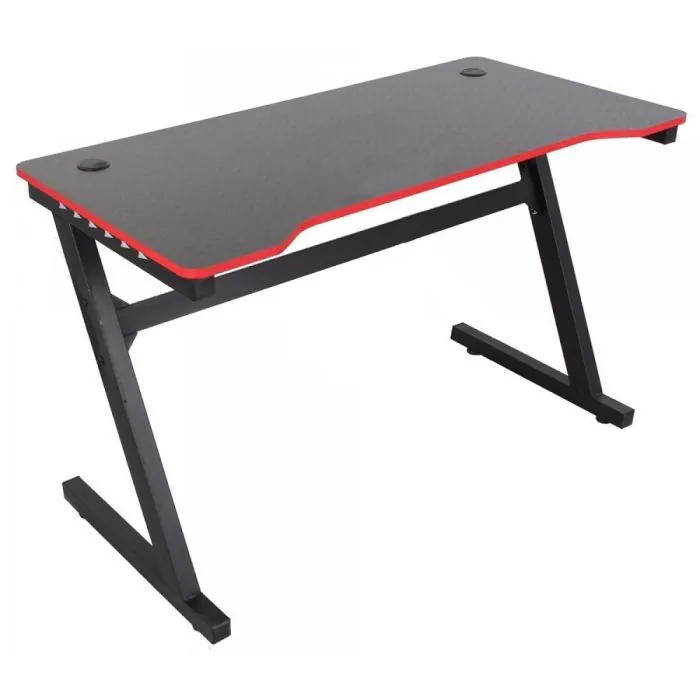 SPEEDLINK SCARIT Scrivania Gaming A Forma Di Z - Nero E Rosso, Con Portabevande, Supporto Cuffie E Gestione Cavi, Dimensioni 114x68x75 Cm