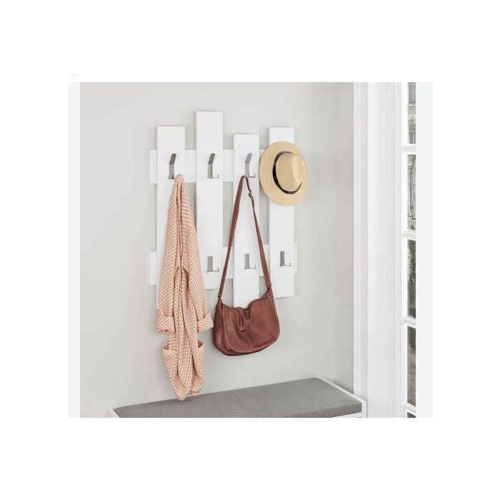 APPENDIABITI A MURO WAVE 8 GANCI BIANCO main product photo