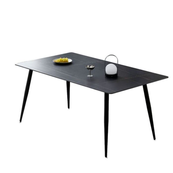 TAVOLO FISSO MILA TOP 10.5MM EFFETTO MARMO NERO OPACO main product photo