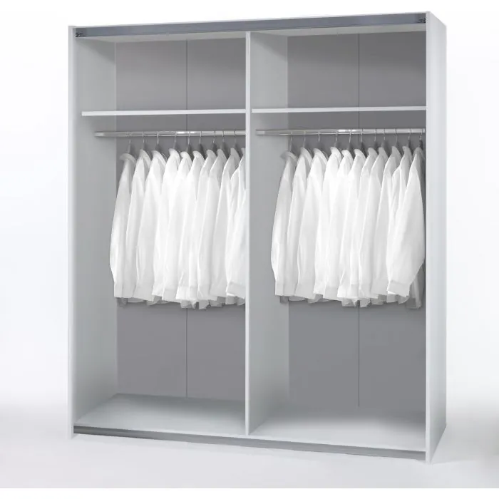 Armadio Scorrevole ABIKSMEBLE Verona 2 250 - 3 Ante Con Specchio, Bianco Opaco E Artisan, 250x240x62 Cm - Tanto Spazio E Design Moderno