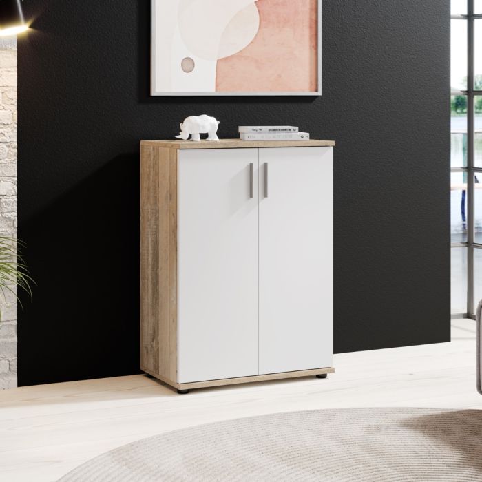 ARMADIETTO MULTIUSO 2 ANTE ROVERE SONOMA BIANCO 36101689 main product photo