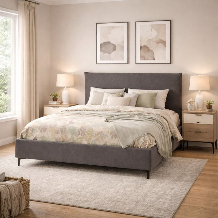 LETTO MATRIMONIALE CONTENITORE DARK GREY LET297 main product photo