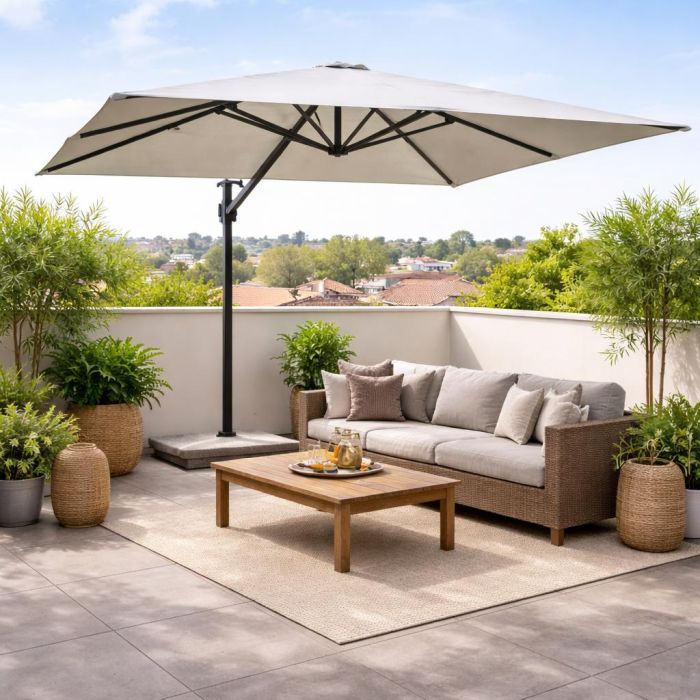 OMBRELLONE DELUXE A BRACCIO RETT ECRU' 3X4MT 780/26 main product photo