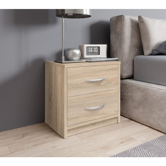 COMODINO 2 CASSETTI ROVERE SONOMA 38633662 L.39 P.28 H.39 main product photo