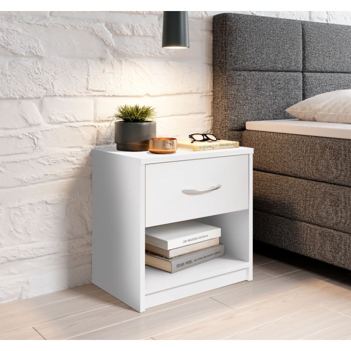 COMODINO PEPE 1 CASS. BIANCO MOD. 38533172 L.39 P.28 H.41 main product photo