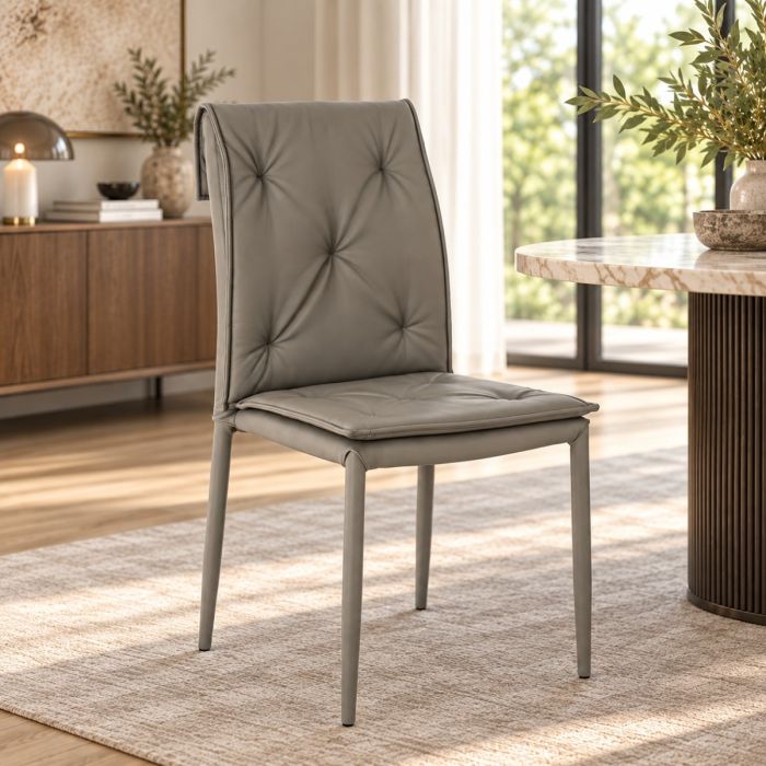 SEDIA MODERNA SIMILPELLE GRIGIO SCURO SED 341 main product photo