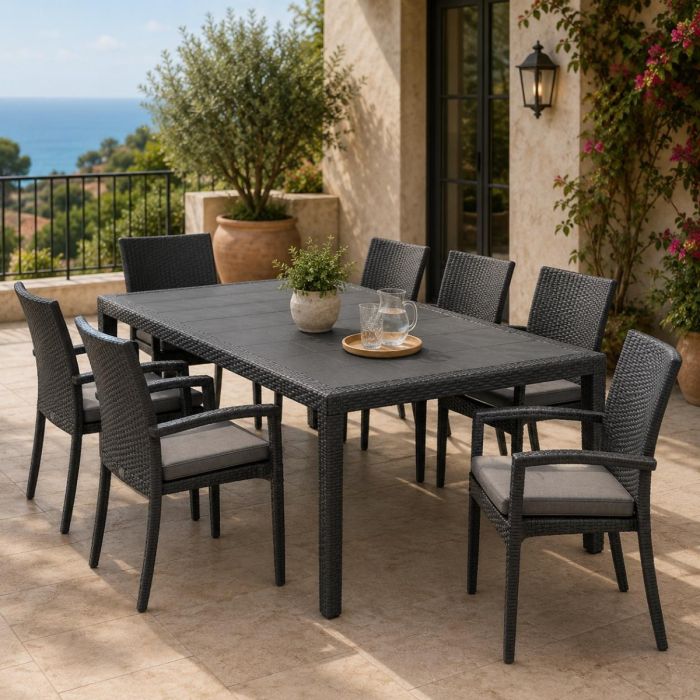 TAVOLO DA ESTERNO RETTANGOLARE ALLUNGABILE QUEEN ANTRACITE main product photo