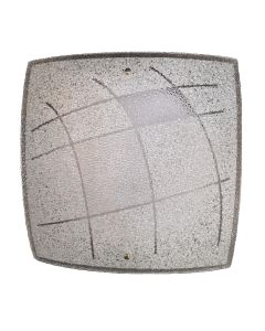 Plafoniera vela led 50x50 vetro diamantino bianco pan1