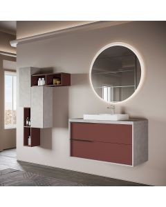COMP. BAGNO SOSP. ISIDE1 CM100STR. GRIG. SPAT. FRONT RUGGINE OPAC.