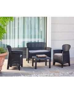 Set giardino Jungle antracite con cuscini