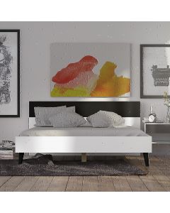LETTO MATRIMONIALE OSLO BIANCO E NERO