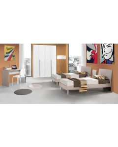 Alice kids cameretta con armadio 4 ante e 2 letti
