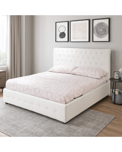 Letto matrimoniale contenitore Chester bianco LET3867