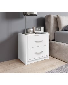 COMODINO 2 CASSETTI BIANCO 38633172 L.38 P.28 H.39
