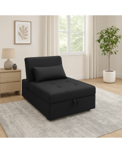 POLTRONA LETTO PIPPO TESSUTO ANTRACITE PF642