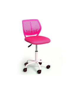 SEDIA CAMERETTA GIREVOLE ROSA CON RUOTE