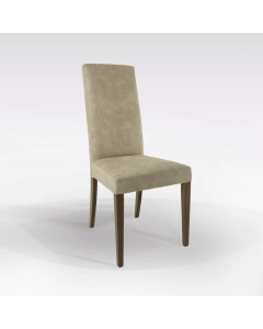 Sedia Denver gamba noce tessuto vintage beige
