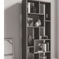 LIBRERIA/SCAFFALE ZIG ZAG COBALT GRIGIA LIB253