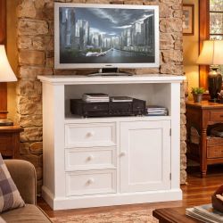 Mobile porta tv 1 anta 3 cassetti arte povera bianco