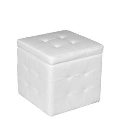POUF CONT 44X44H45  BIANCO PF45BI