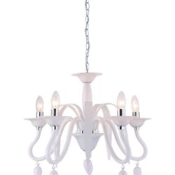 ESTEFAN LAMPADARIO BIANCO 5LXE14 40W