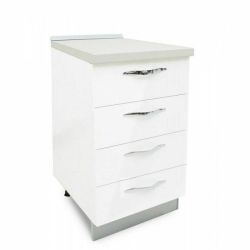 Cassettiera per cucina 4 cassetti bianco lucido