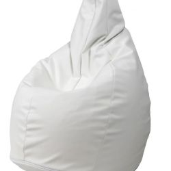 POUFF SACCO  ECOPELLE BIANCO 01