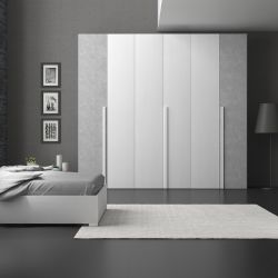 Camera matrimoniale mila bianco cemento