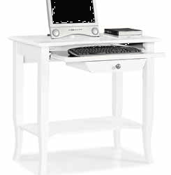 SCRIVANIA PORTA PC IN  ARTE POVERA BIANCA