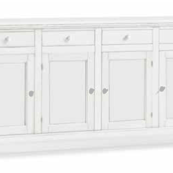 CREDENZA 4 PORTE ARTE POVERA BIANCA