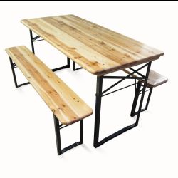 SET BIRRERIA TAVOLO E 2 PANCHE TAV150