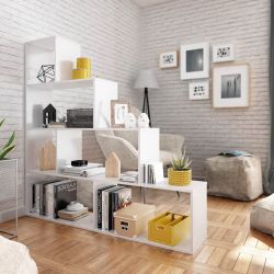 LIBRERIA KLUM  BIANCO LUCIDO LIB255 145X28X144