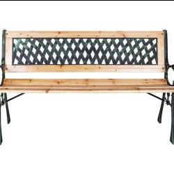 PANCHINA PARCO 2 POSTI GHISA E LEGNO