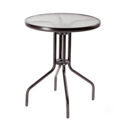 TAVOLINO GIARDINO IN METALLO IOS MARRONE DM.60 CM