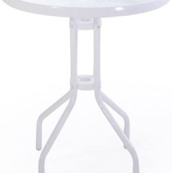 TAVOLINO GIARDINO IN METALLO IOS BIANCO DM.60 CM