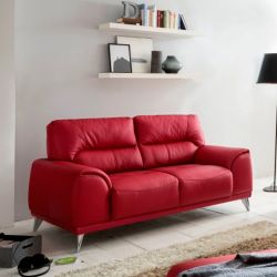 DIVANO 2 POSTI FRISCO ECOPELLE ROSSO