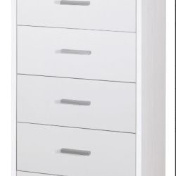 CASSETTIERA 6 CASSETTI BIANCO A771 BFBF50X41X124 CM