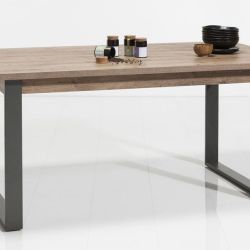 TAVOLO  ALLUNGABILE  ROVERE GAMBE METALLO TAV673