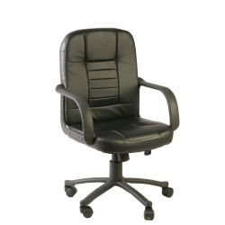 POLTRONA UFF DETROIT SCH./BASSO NERA C/BRAC HC4418