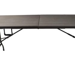 TAVOLO PIEGHEVOLE BIRRERIA RESINA MARRONE 180X70X74 CM