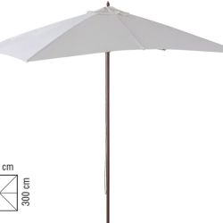 OMBRELLONE LEGNO QUADRATO  ECRU' 3X2MT 781E