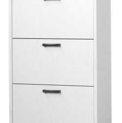 SCARPIERA 3 RIBALTE BIANCO CEMENTO  3241 BCM 75X33.5X116 CM